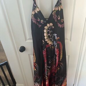 Pura Vida Black and Red Maxi Dress